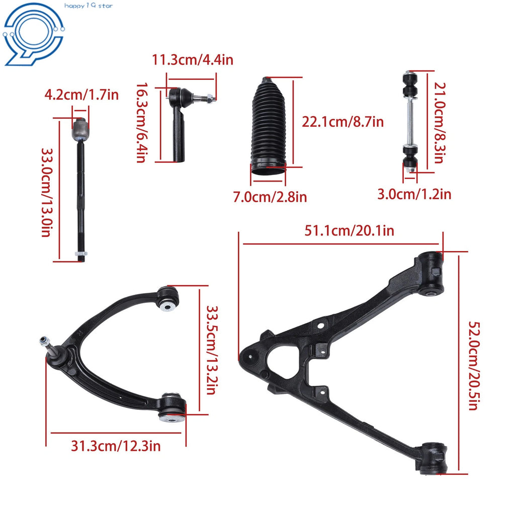 Set of 2 Control Arms for Chevrolet Suburban 1500 (2007-2013)