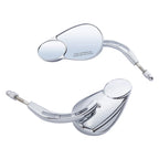 Black/Chrome Rear-View Mirrors for Harley Softail, Touring, Sportster (1988–2023)
