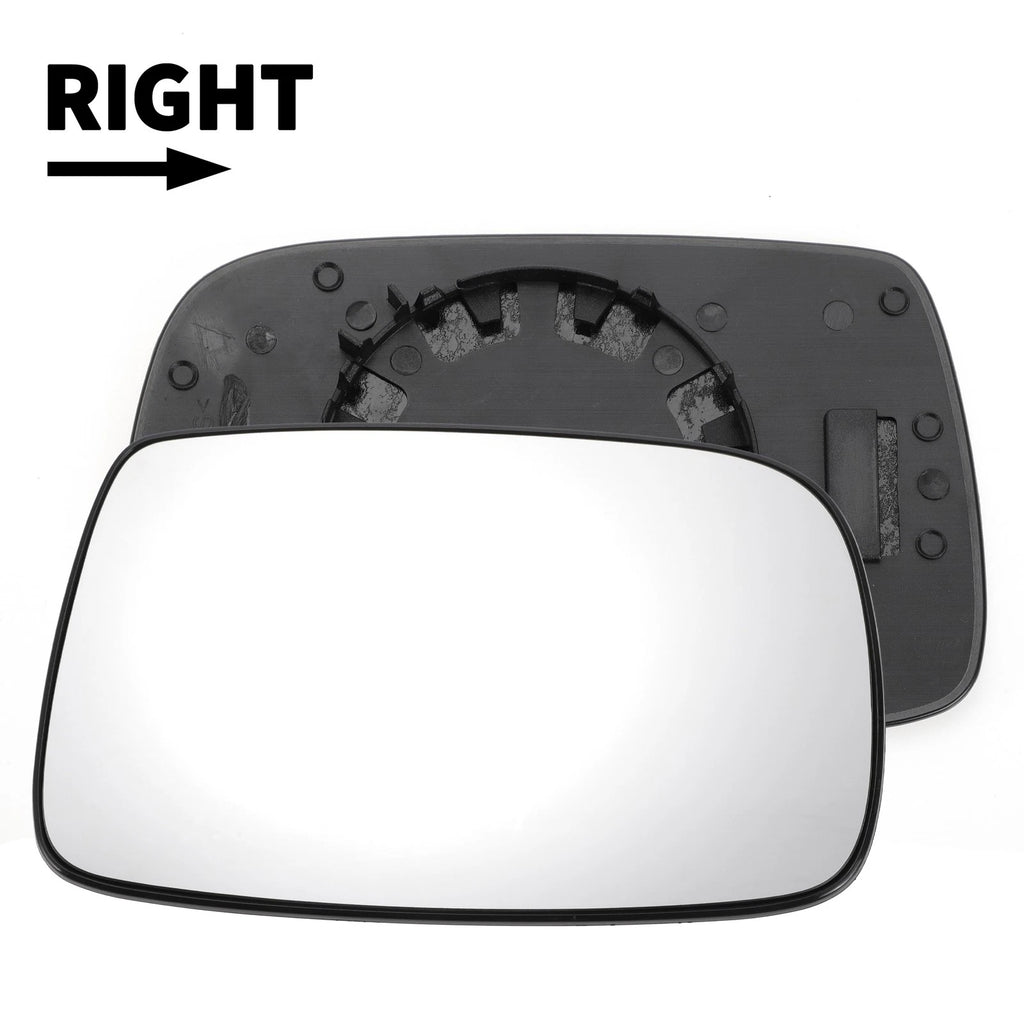 Right Side White Mirror Glass for Toyota Yaris (1999–2003)