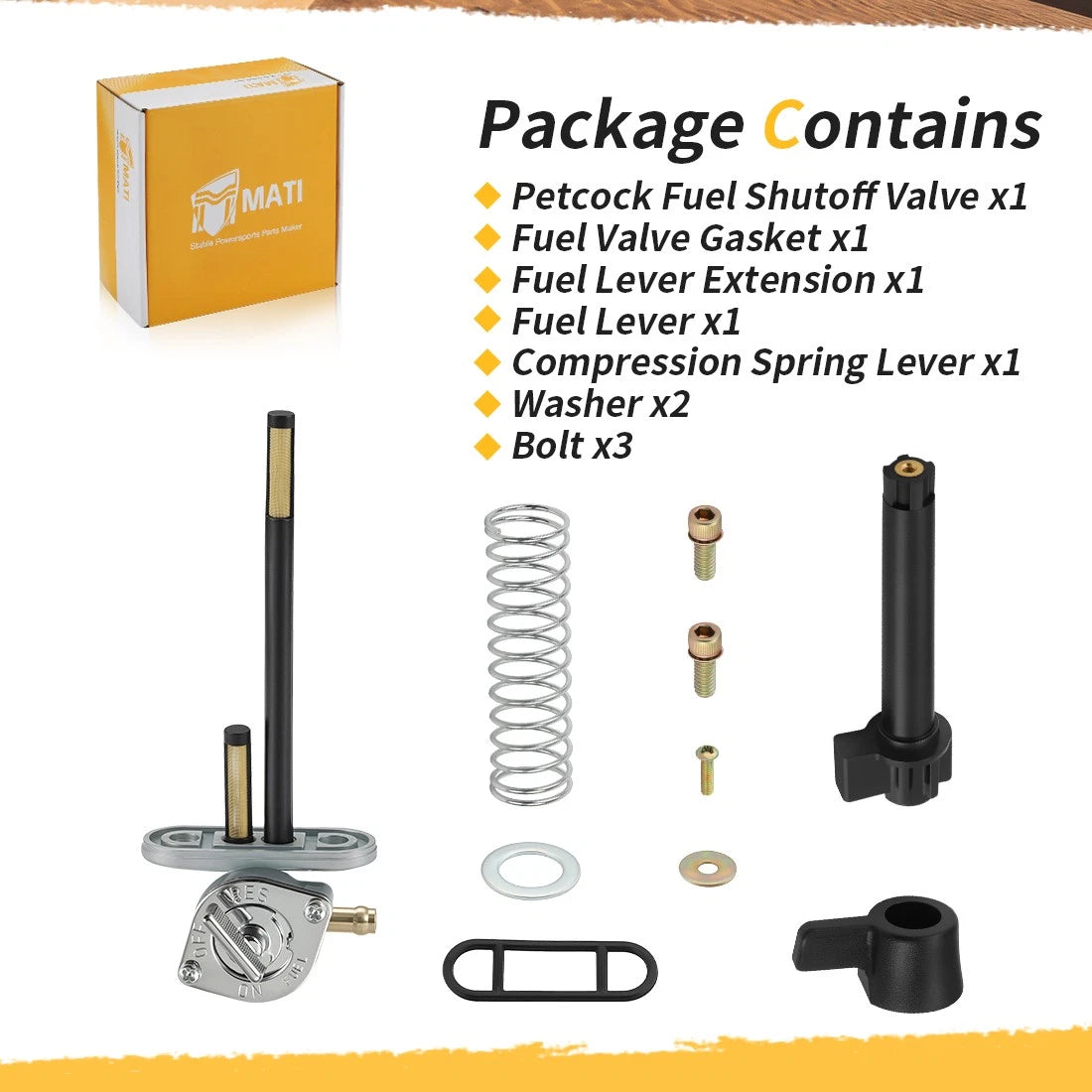 Aluminum Fuel Valve Petcock Lever Extension for Polaris Trail Blazer Trail Boss (1999–2006)