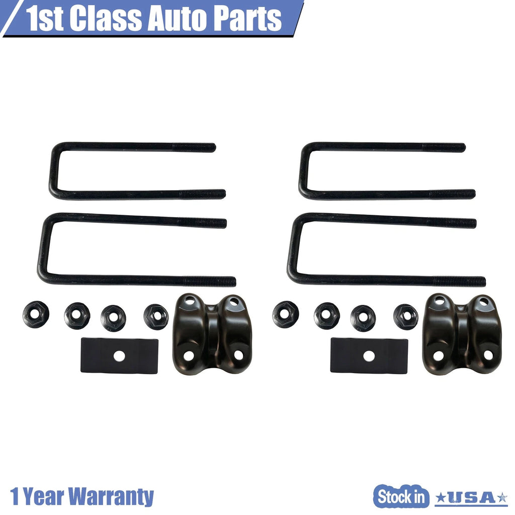 2X Rear Left Side Spring Anchor with U Bolts for Chevy Silverado 1500