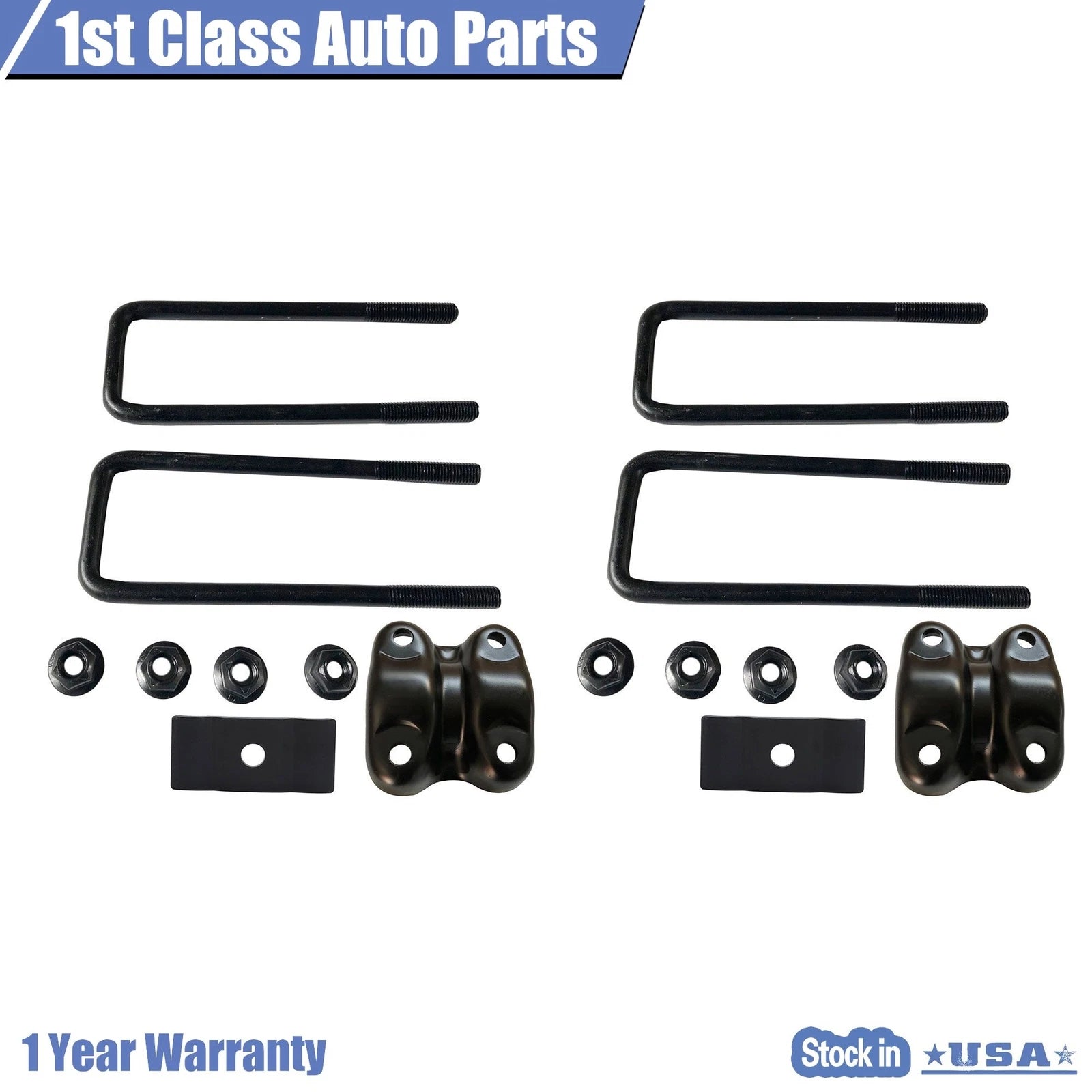2X Rear Left Side Spring Anchor with U Bolts for Chevy Silverado 1500