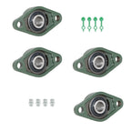 Set of 4 UCFL204-12 Solid Pillow Block Flange Mounted Bearings 3/4" Bore