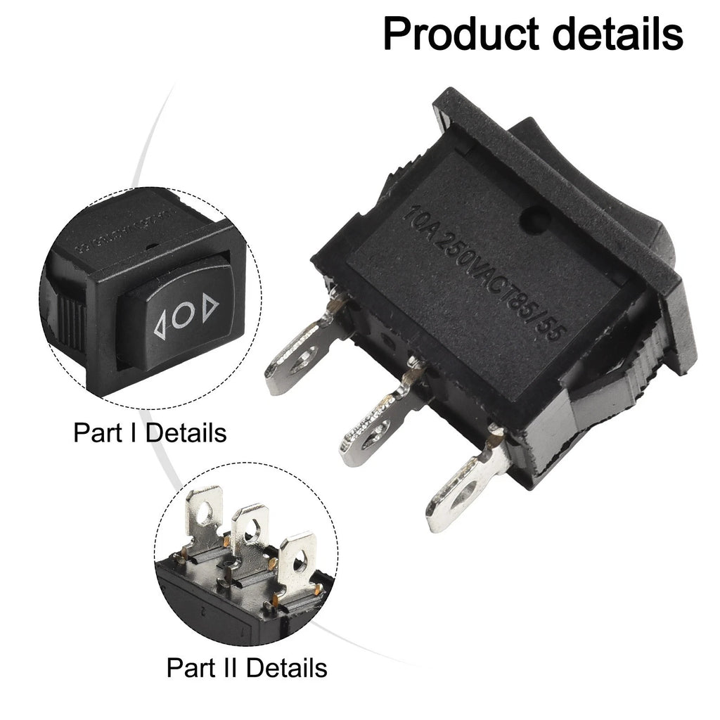 Rocker Switch 3 Pin 21x15mm for DIY Projects (1 Pcs)