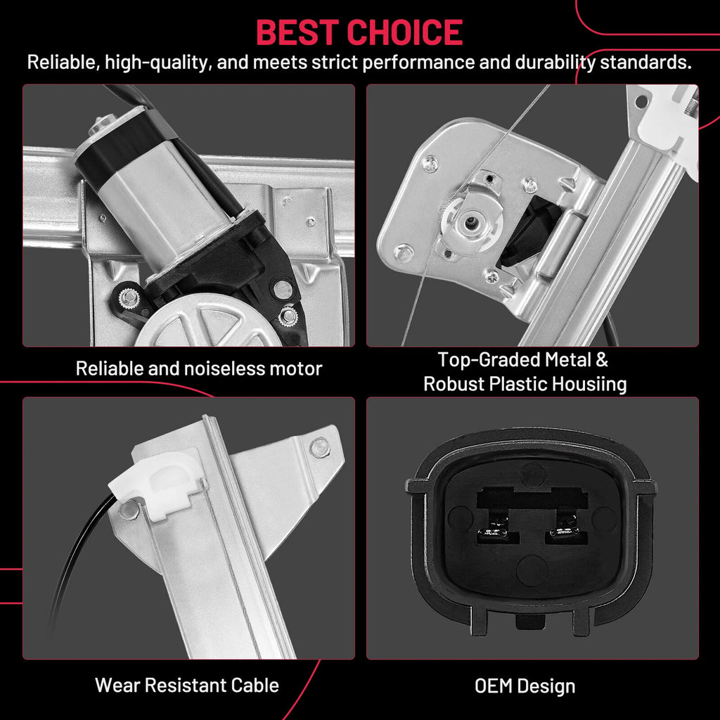 Rear Right Power Window Regulator for Silverado Sierra (2007–2013)