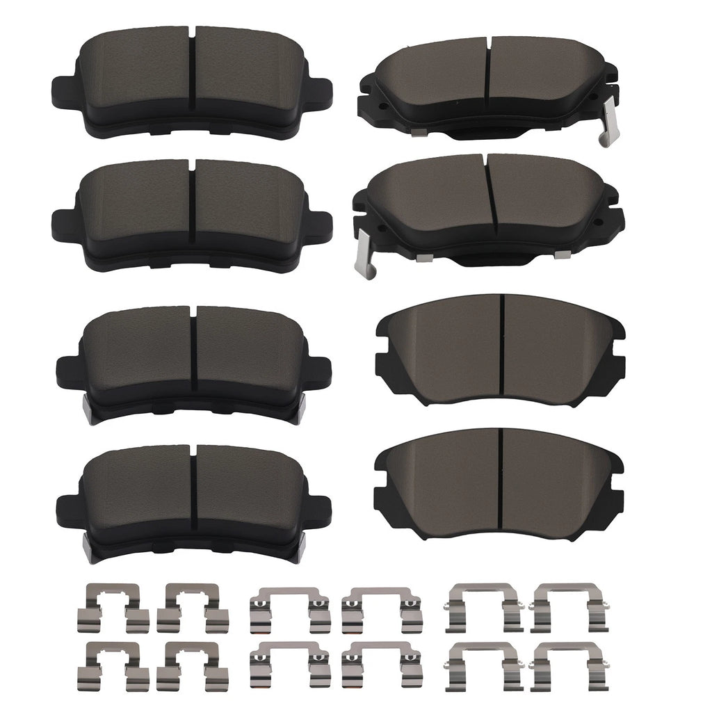8pcs Ceramic Brake Pads Kit for Buick Allure (2010), LaCrosse (2010–2016)