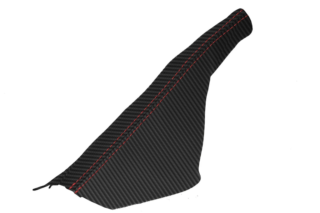 E Brake Boot Cover for Audi TT (1998–2006) Carbon Fiber Red Stitch