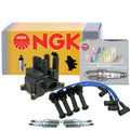 NGK DIS Ignition Coil Wires & 4 Laser Platinum Spark Plugs for Ford Mercury