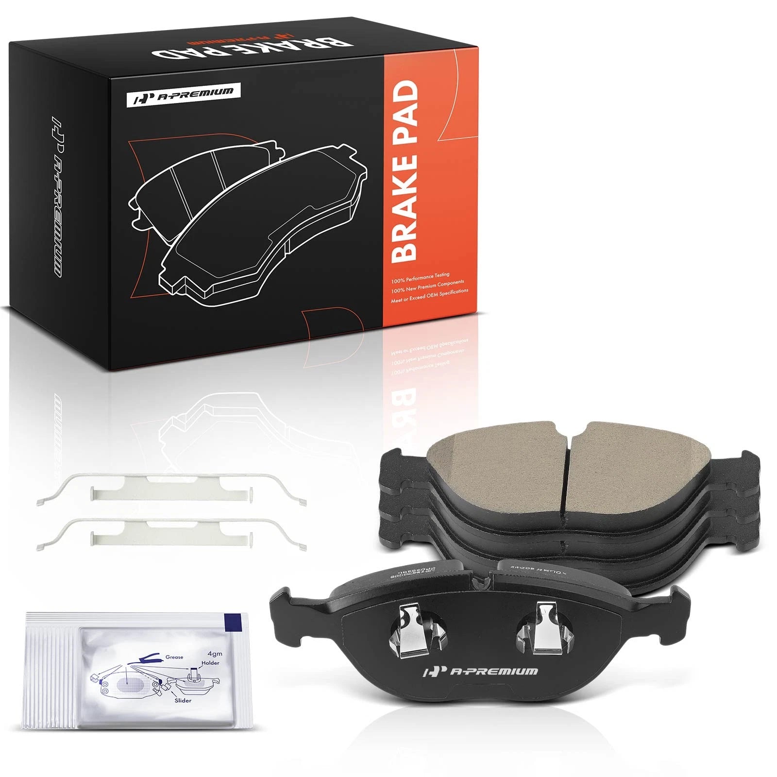 Set of 4 Front Ceramic Brake Pads for Mercedes-Benz C43 AMG (2017–2020)