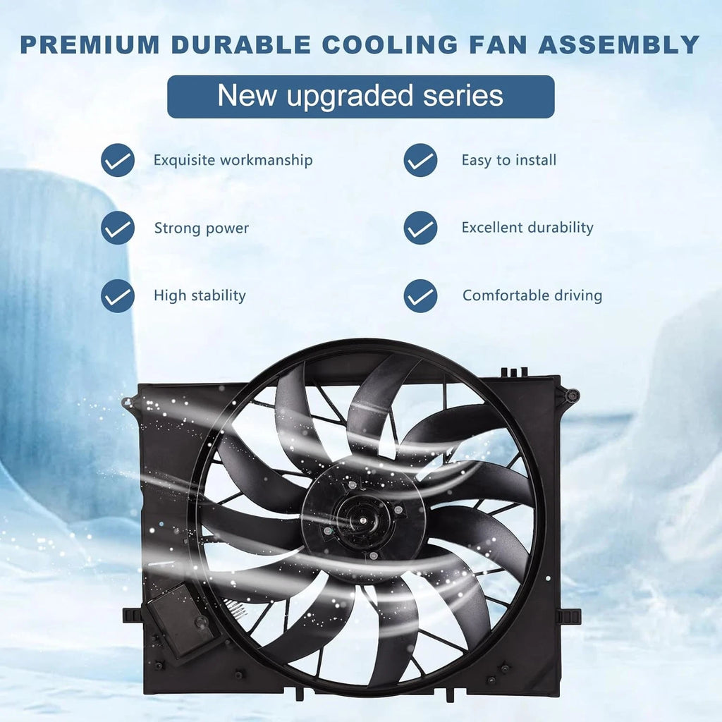 Radiator Cooling Fan Assembly 2205000193 for Mercedes-Benz S430 S500 (2000–2006)