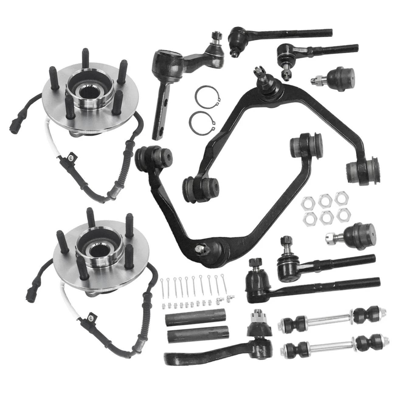 Control Arms with Tie Rod End Wheel Hub Kit for Ford F-150 4WD (2000–2003)