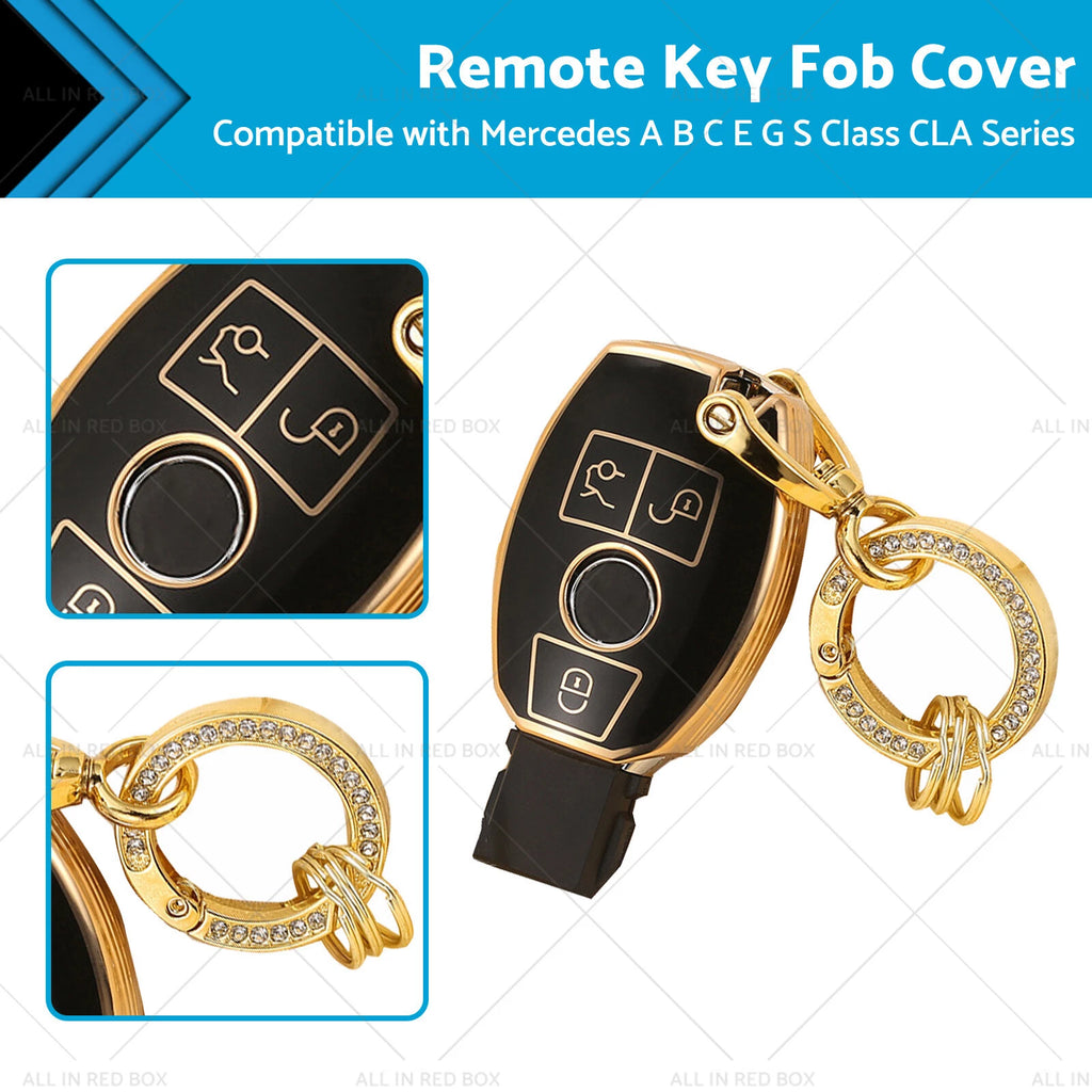 TPU Remote Car Key Fob Cover Case for Mercedes A B C E G S Class CLA (2010–2023)