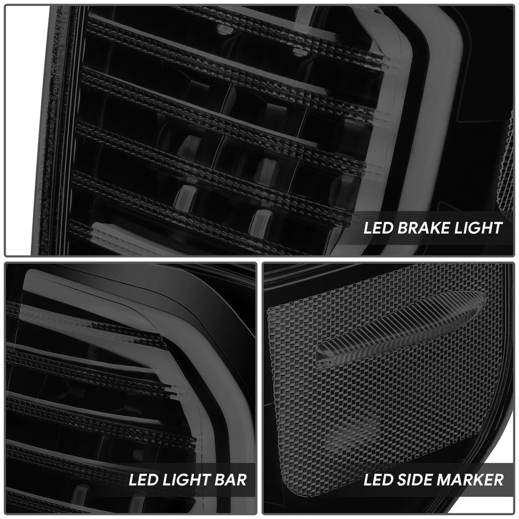 LED Turn Signal Tail Light for Toyota Tundra (2014–2021) - Black Housing, Smoked Red Lens