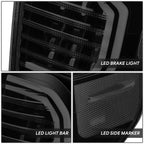 LED Turn Signal Tail Light for Toyota Tundra (2014–2021) - Black Housing, Smoked Red Lens