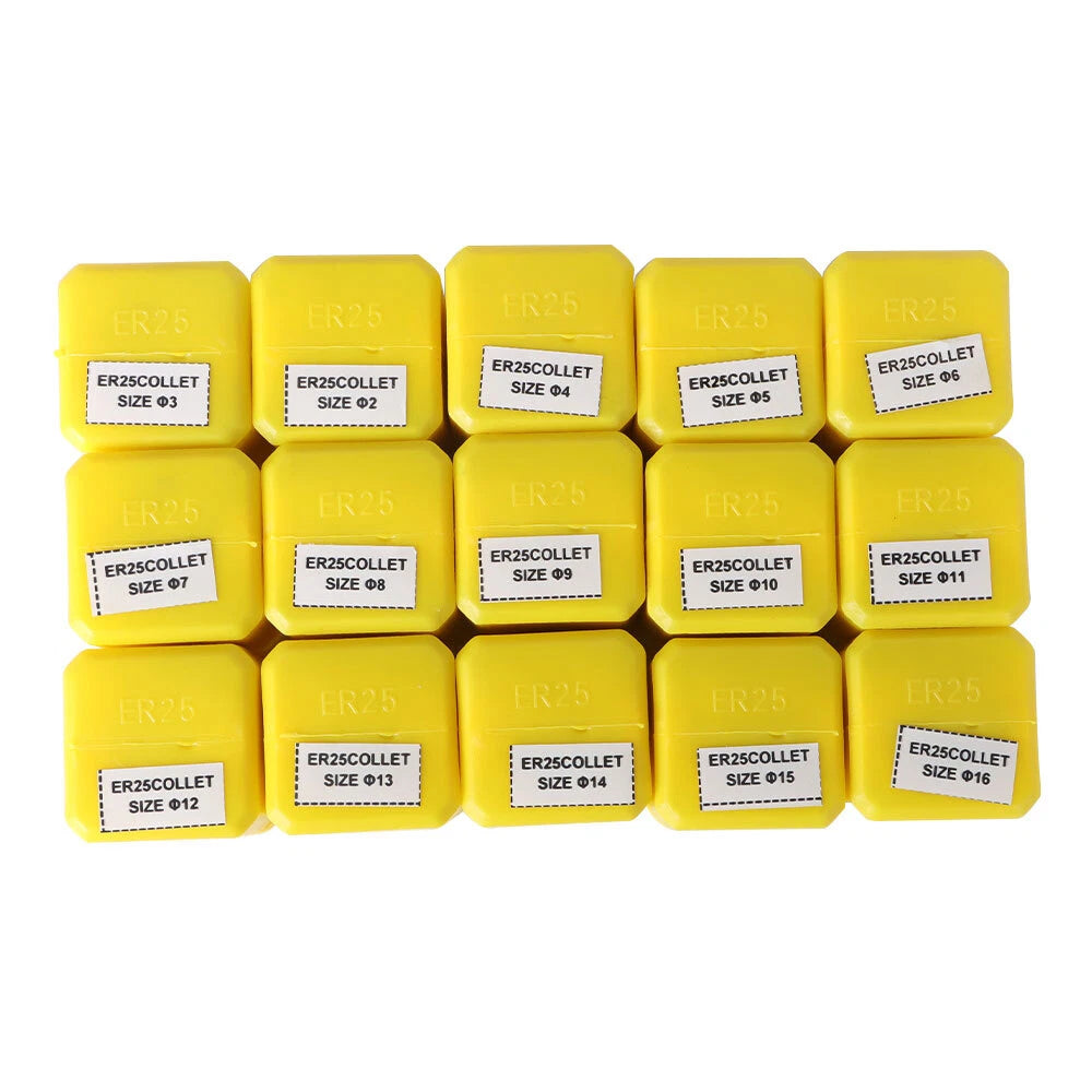 Set of 15 Spring Collets for CNC Engraving Machine (2MM to 16MM)