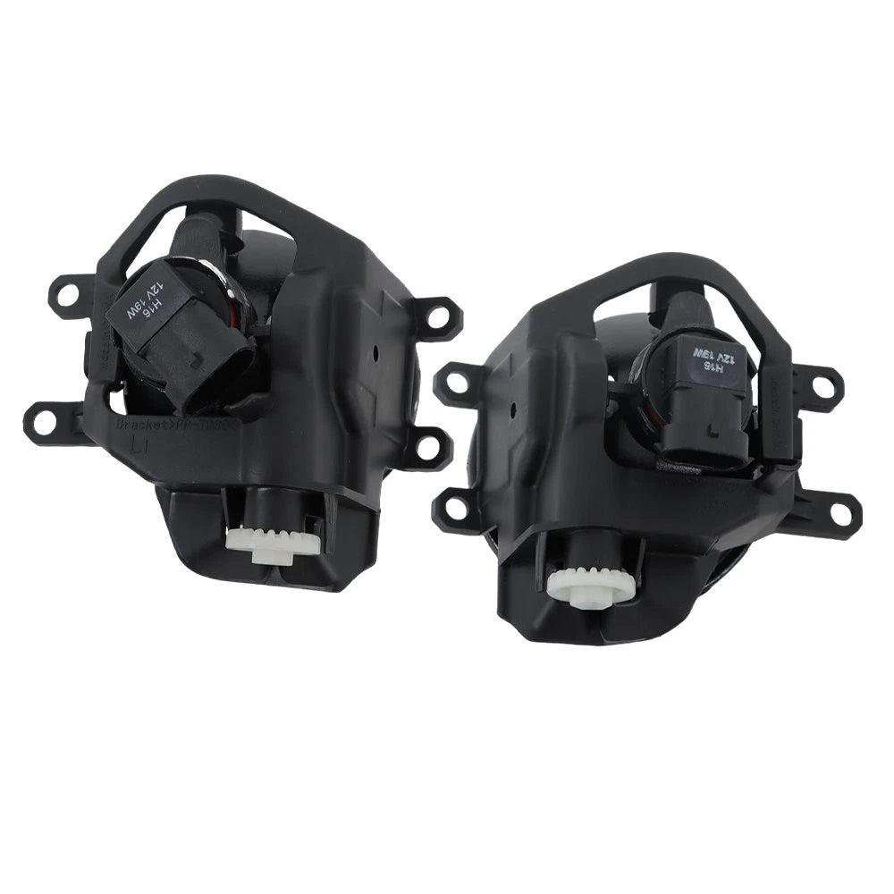 Pair Fog Lamps Lens for Toyota RAV4 (2016–2018) w/Wiring & Plated Ring
