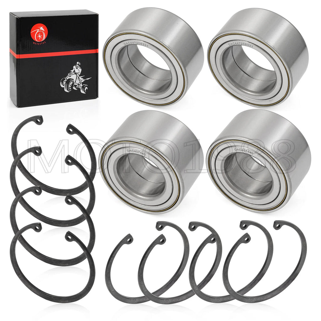 Front & Rear Wheel Bearings & Ring Clip for Polaris RZR 800 (2010–2014)