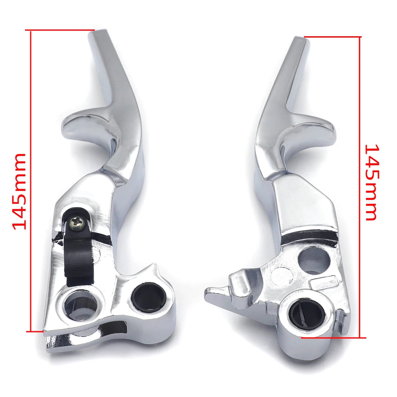 Chrome Skull Shorty Brake Clutch Levers for Harley XL (1996–2003), Softail (1996–2012), Touring (1996–2007)
