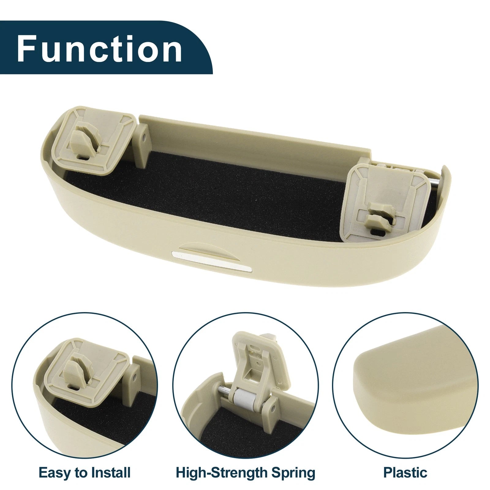 Sunglasses Case for Volkswagen Teramont (2017–2023) Eyeglasses Holder Beige