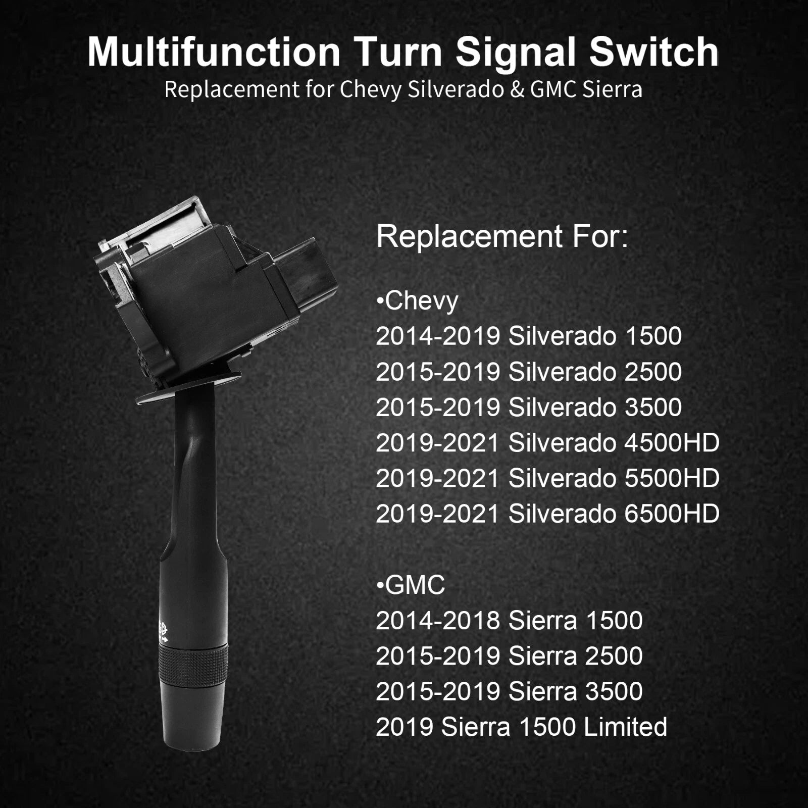 Turn Signal Wiper Hazard Switch for Chevy Silverado GMC Sierra (2014-2021)