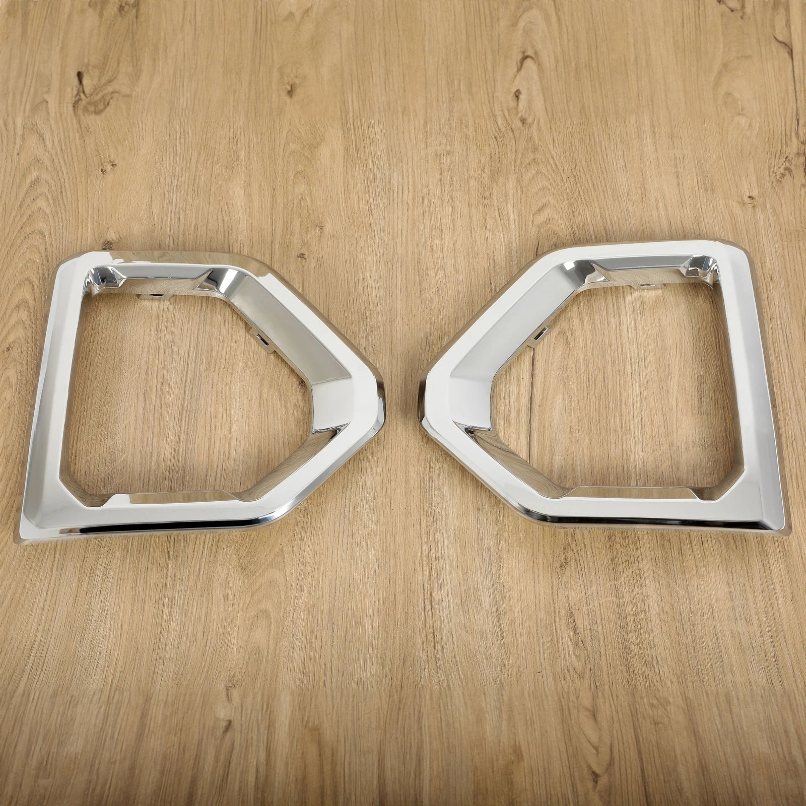 Set of 2 Front Fog Light Outer Bezel Covers for GMC Sierra Denali SLT (2019–2022) Chrome