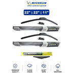 Set of 3 Michelin Pro Series Beam Wiper Blades for Ford (2018–2024)