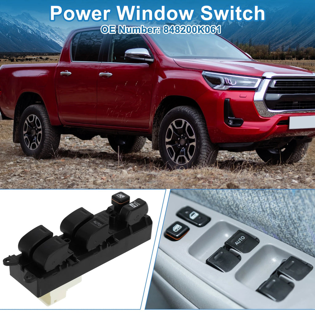 Front Right Power Window Switch for Toyota Hilux (2004–2007, 2009–2015) No. 848200K061