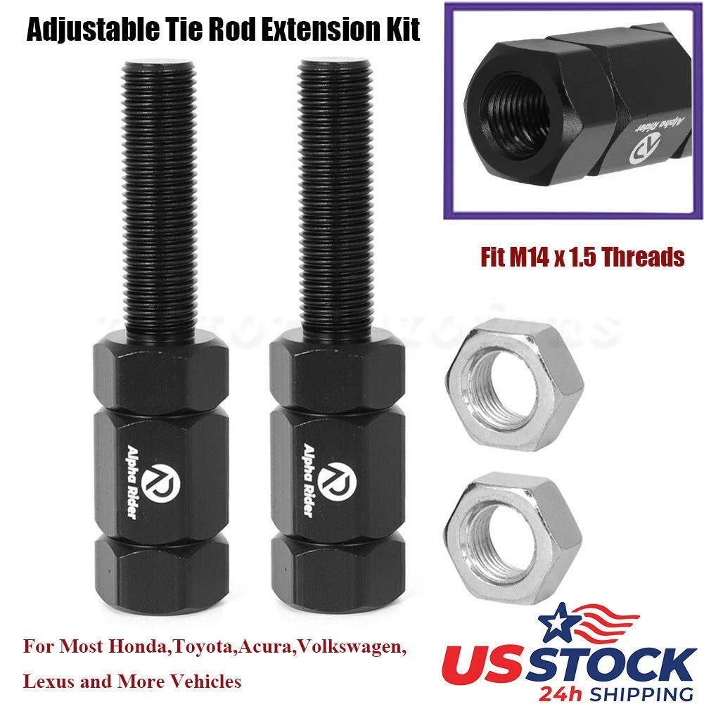 Adjustable Tie Rod Extension Kit for Honda Acura Toyota Lexus (M14x1.5)