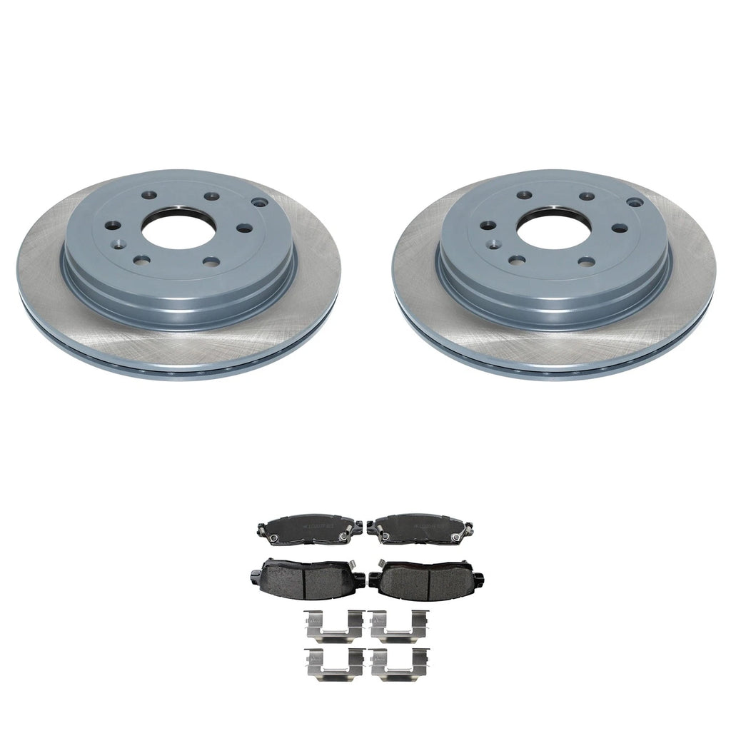 DuraGo Rear Rotors & Akebono ProACT Ceramic Brake Pads Kit for GMC Acadia (2007–2016)
