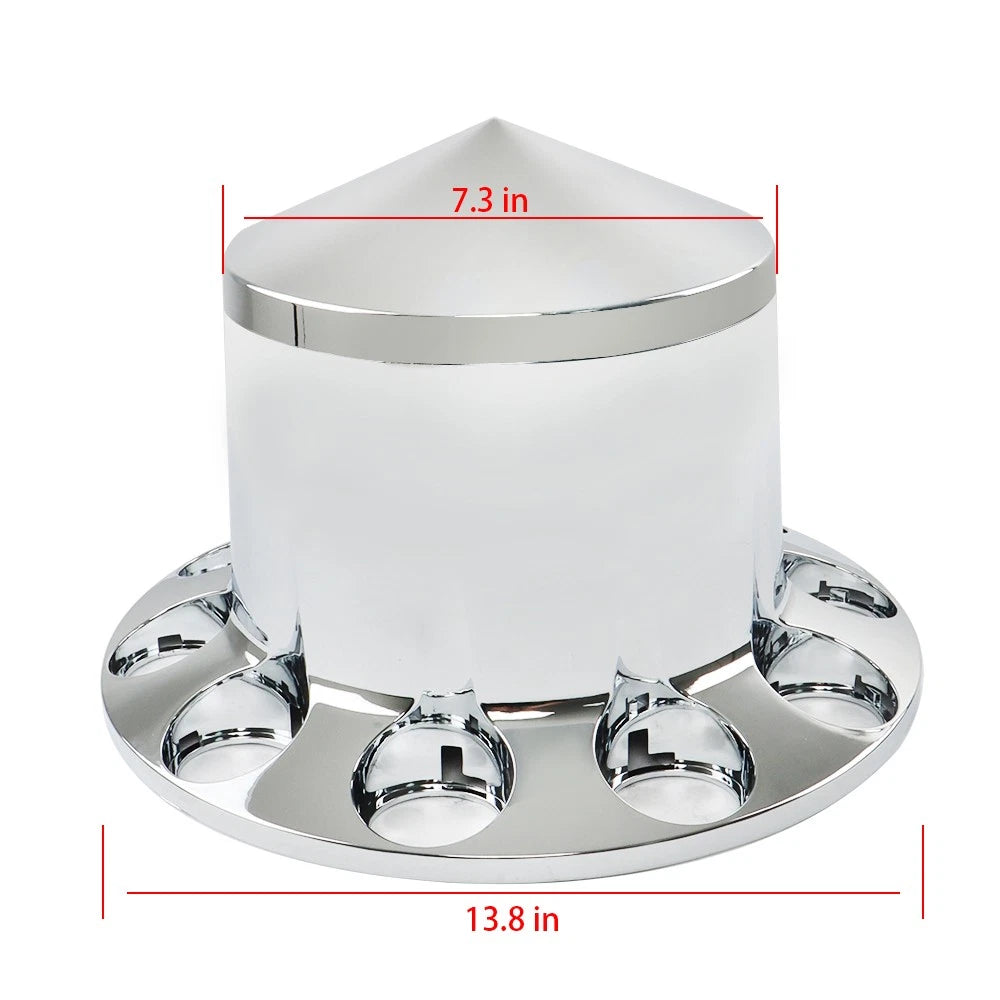 Chrome Hub Cover Kit for Semi Truck (Fits 33mm Axle)