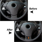 5 Pcs Steering Wheel Cover Trim for BMW 5 Series E60 E61 (2003-2010) Black