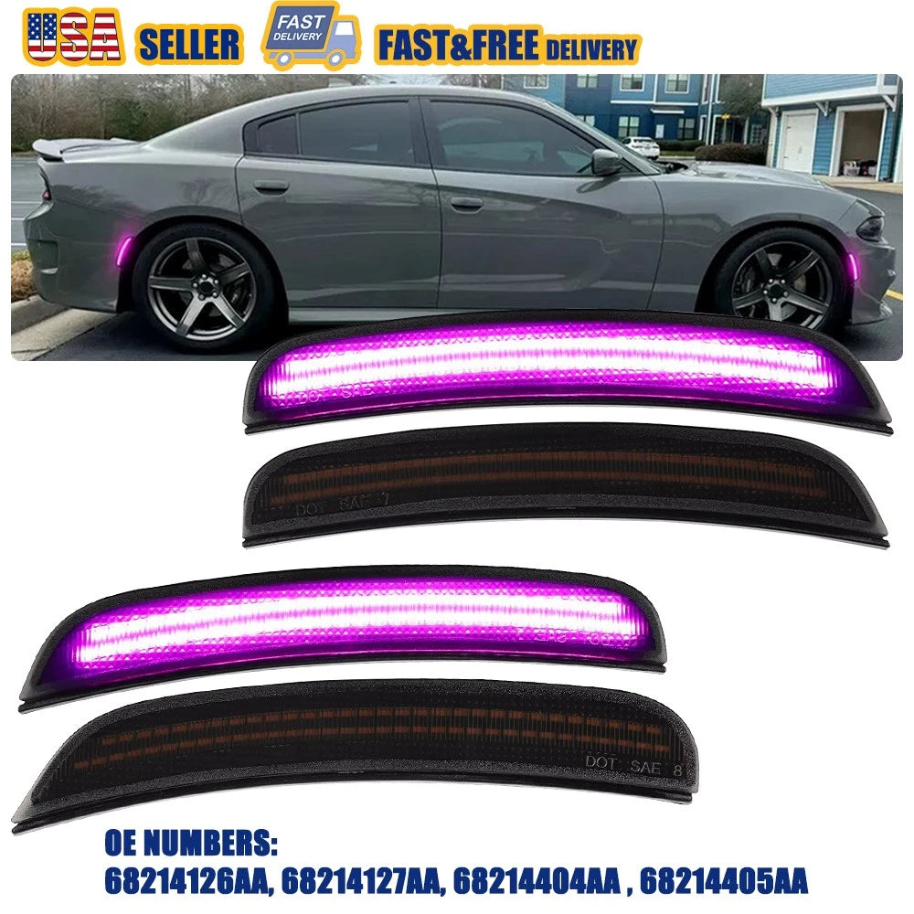 4X LED Side Marker Lights for Dodge Charger (2015–2023)