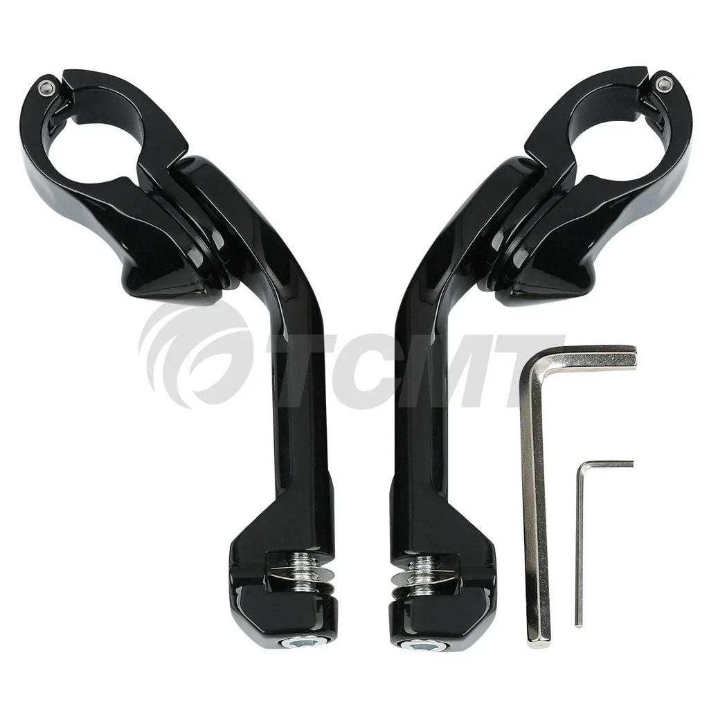 1 1/4" Highway Bar Engine Guard Footpegs for Harley Touring