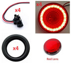 4" Red LED Stop Light Replacement with Red Lens for Mitsubishi Mirage (2014–2020)