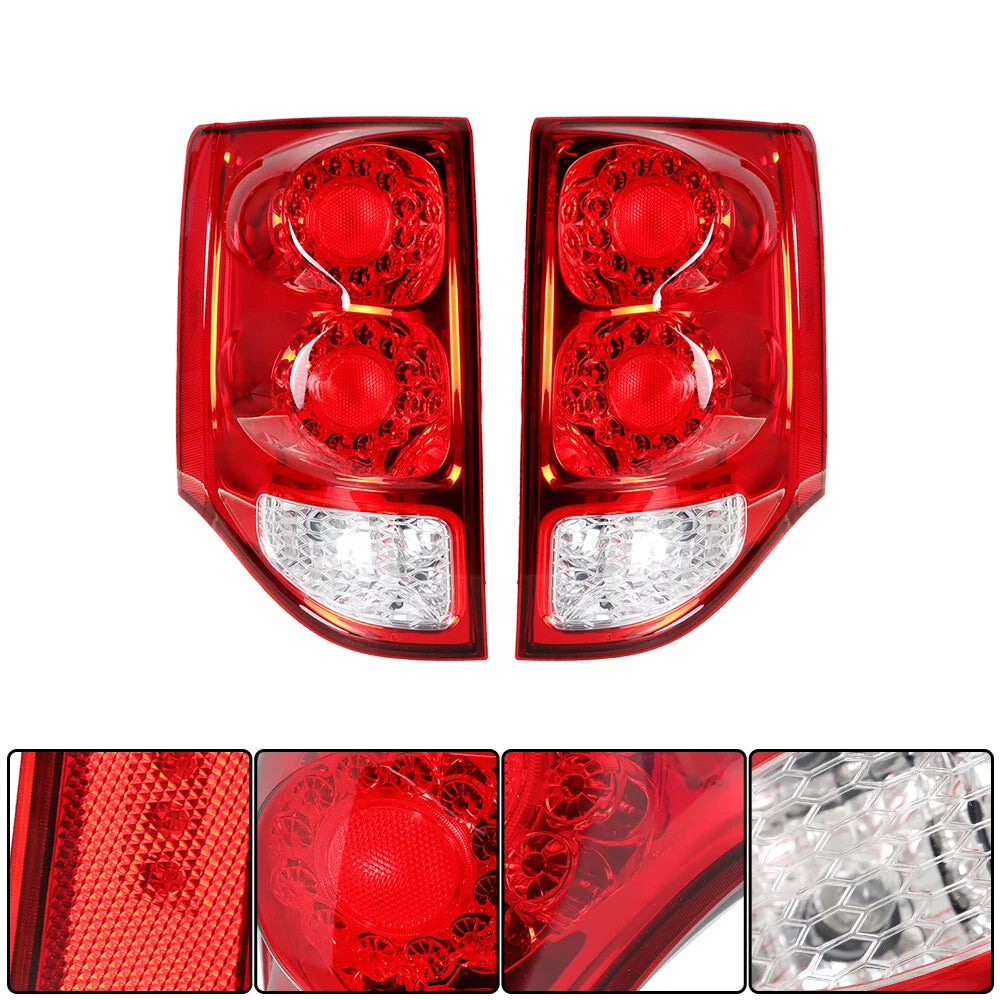 Set of 2 LED Red Lens Tail Lights for Dodge Grand Caravan (2011–2020)