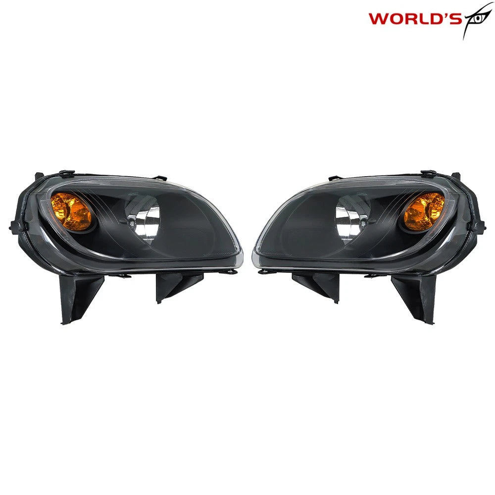 Set of 2 Halogen Headlights for Chevy HHR (2006–2011) Black Housing Clear