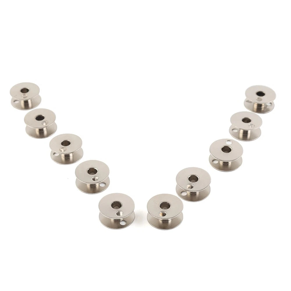 Set of 10 Steel Bobbins for Singer 111G 111W 112W 211G 211U 211W 212W