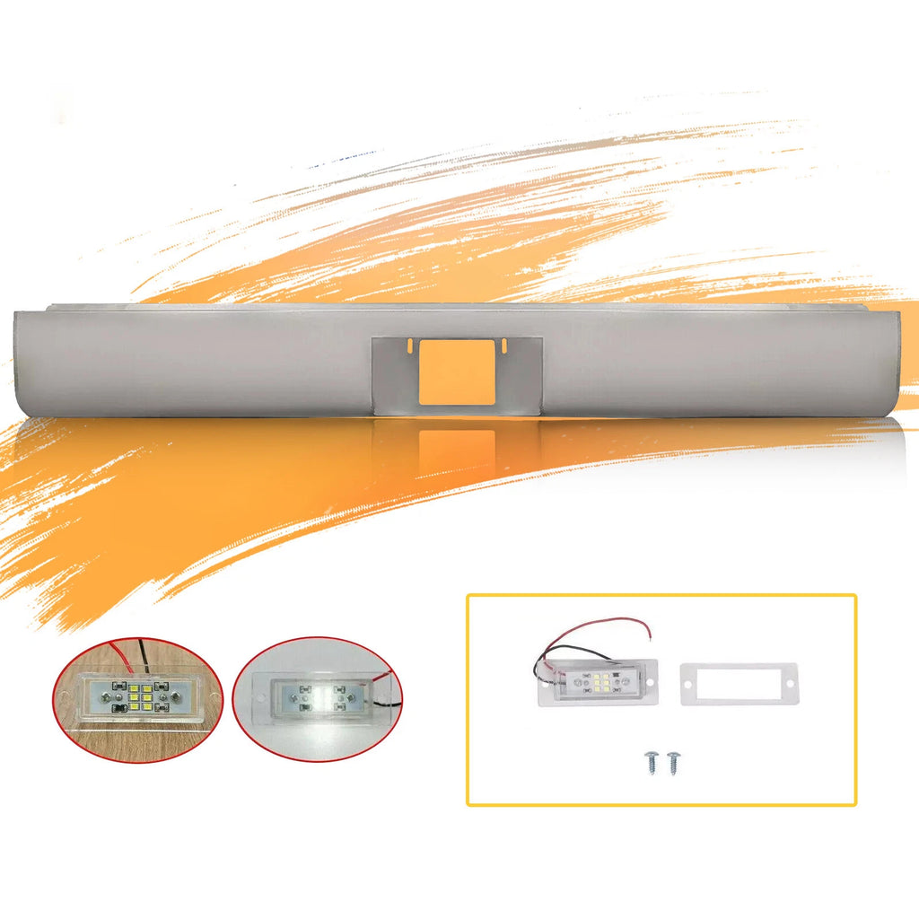 Steel Roll Pan License Plate Holder Light for Dodge D100 D150 D250 (1972–1993)