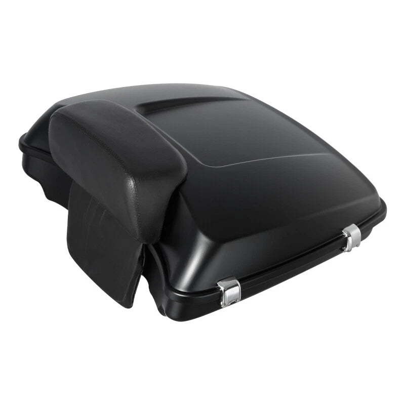Matt Black Razor Trunk Backrest Mount Rack for Harley Fatboy FLSTF (2008–2017)