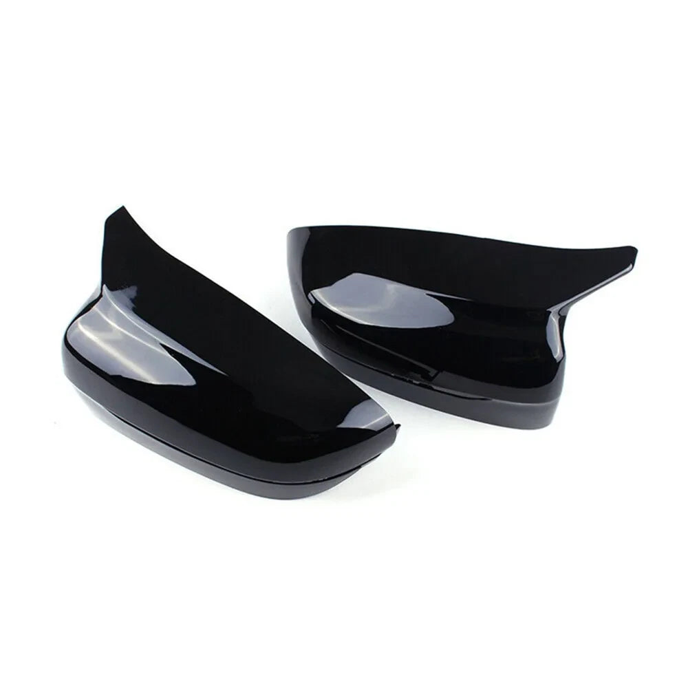 Set of 2 Horn-Style Side Mirror Cap Covers for BMW 3-Series G20 G21 (2019–2025) Gloss Black
