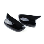 Set of 2 Horn-Style Side Mirror Cap Covers for BMW 3-Series G20 G21 (2019–2025) Gloss Black