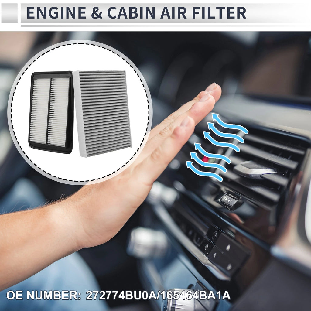 Engine Cabin Air Filter Combo No. 272774BU0A for Nissan Rogue (2014–2020)