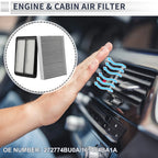 Engine Cabin Air Filter Combo No. 272774BU0A for Nissan Rogue (2014–2020)