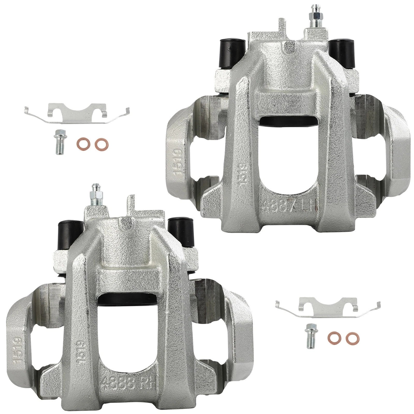 Set of 2 Rear Brake Calipers with Bracket for Dodge Durango (2011–2020)