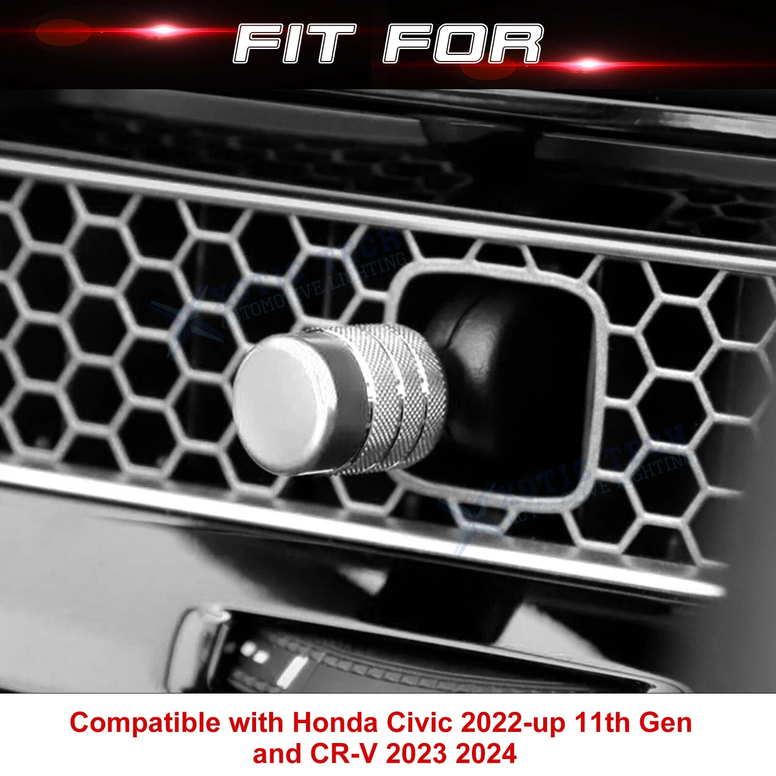 Console AC Air Outlet Knob Overlay Trim for Honda Civic (2023-2024)