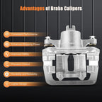 Brake Calipers with Rotors and Ceramic Pads Kit for Honda Element (2003–2011)
