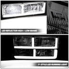 F-LED DRL Headlight + Signal + Amber Corner Lamp for GMC C/K 1500-3500 (1994–2000)