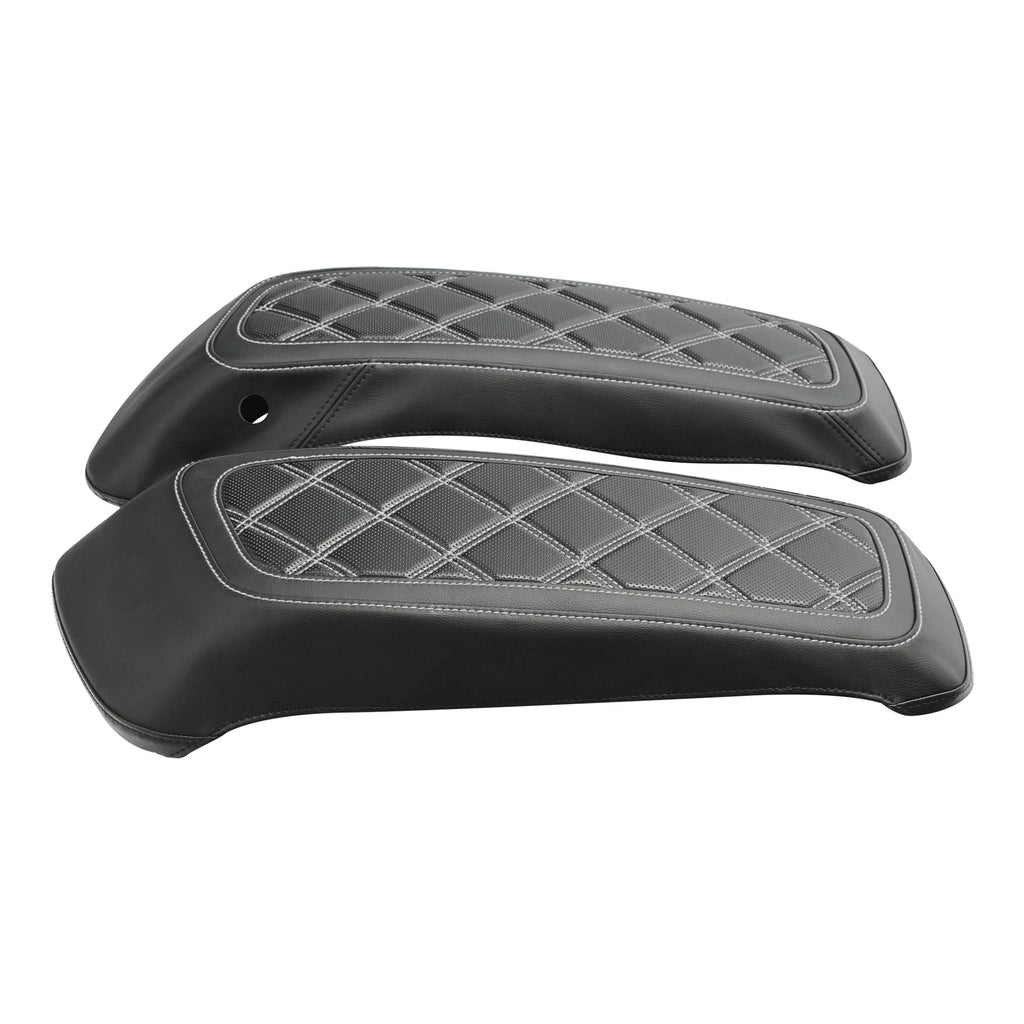 Saddlebag Lids Covers for Harley Touring Road King (2014–2023) Black White