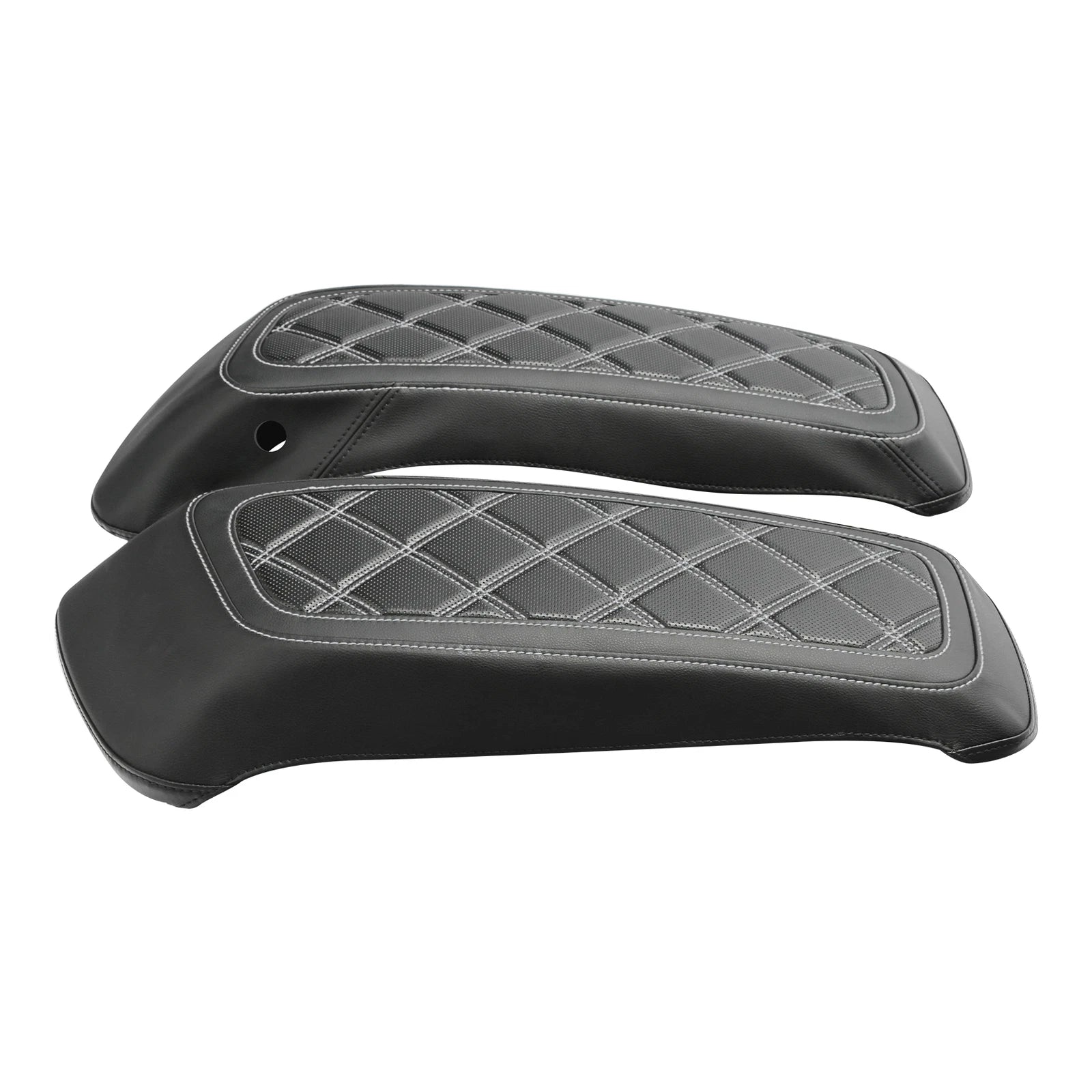 Saddlebag Lids Covers for Harley Touring Road King (2014–2023) Black White