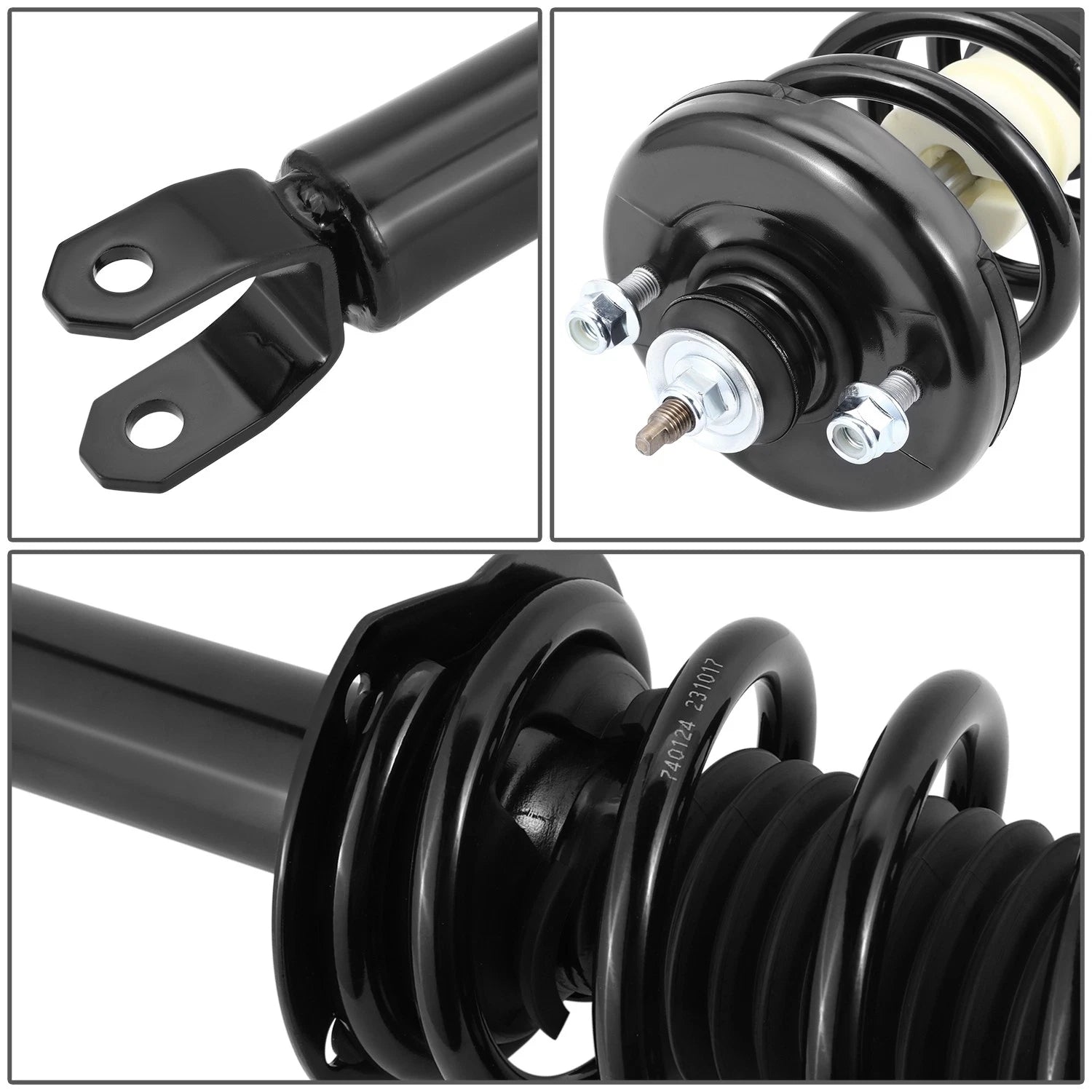 Rear Black Struts with Coil Spring Assembly for Acura TSX Honda Accord (2008–2017)